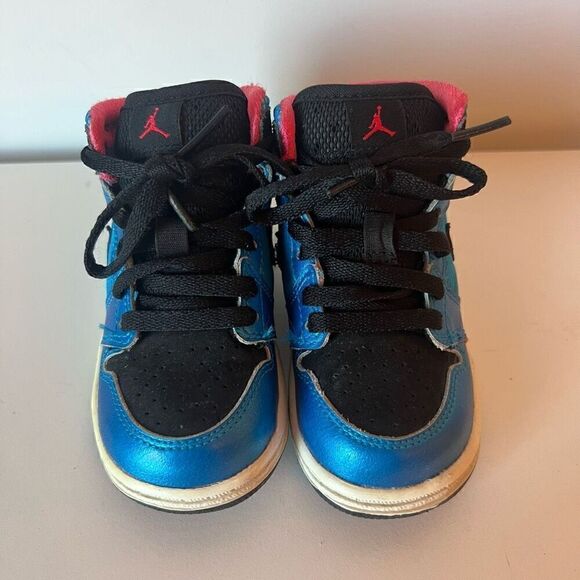 Nike Air Jordan 1 Phat Toddlers Shoes Basketball Blue Black Kids Size 6C Sneaker - Picture 2 of 9